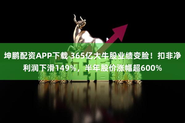 坤鹏配资APP下载 365亿大牛股业绩变脸！扣非净利润下滑149%，半年股价涨幅超600%